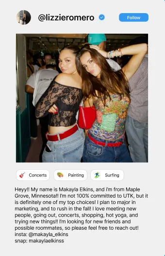 Connect with classmates